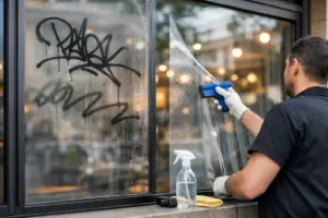 Storefront Window Graffiti Protection That Lasts